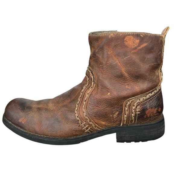 Bed Stu Mens Revolution Brown Distressed Chelsea Boots Size US 9.5 - Picture 3 of 11